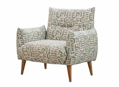 Designer Abstraktsessel Stilvoller Stoffsessel Wohzimmer Einsitzer