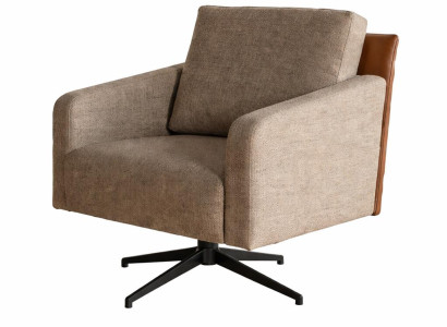 Beiger Sessel-Set Luxuriöse Stoffsessel Wohnzimmer Textil Einsitzer