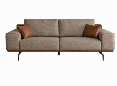 Beiges Sofa-Set Luxuriöses 3-Sitzer Sofa Moderne Wohnzimmer Couchen