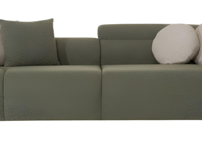 Edles Grünes Textilsofa Wohnzimmer Couch Polstersofas Relaxcouch