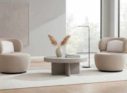 Luxuriöses Sessel-Set Weiße Polstersessel Designer Stoffsofas 2tlg