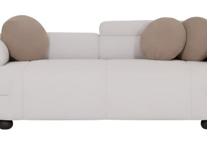 Weißes Wohnzimmer Textilsofa Designer Stoffsofas Luxuriöser 3-Sitzer