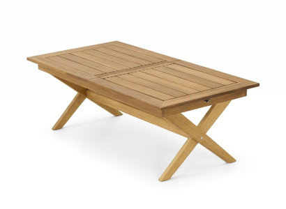 Garten-Ausziehtisch Moderner Stil Braun Holz Couchtisch Bequem Stabil