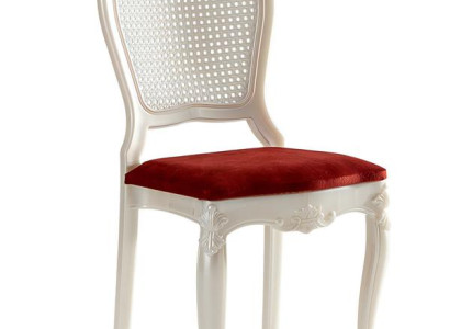 Weisser Stuhl mit Rückenlehne Esszimmerstuhl Wohnzimmerstuhl