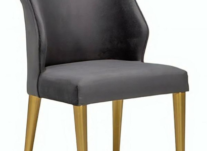 Grau Karbonstuhl  mit Rückenlehne für Ess- & Wohnzimmer Terrassenstuhl