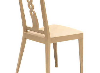 Stuhl aus Carbon in Beige mit Rückenlehne für Ess- & Wohnzimmer Terrassenstuhl