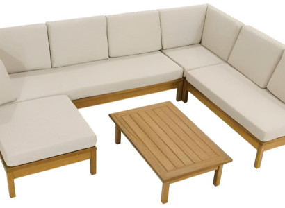 Sofagarnitur L-Form (Ecksofa + Couchtisch + Hocker) – Komfort für Ihr Heim