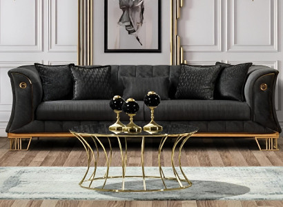 Luxuriöses 3-Sitzer Sofa im modernen Design mit edlem Stoffbezug