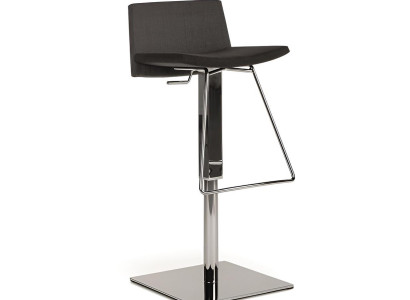 Luxuriöser Barhocker Designer Loungehocker Sitzmöbel Chromgestell
