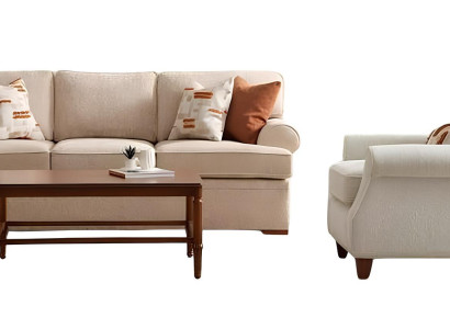 Bequeme 2‑teilige Wohnzimmer‑Set 3‑Sitzer Sofa und Sessel elegant.