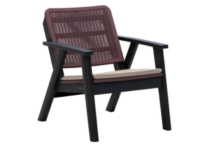 Brauner Gartenstuhl Gartensessel Designer Terrassen Sitzmöbel