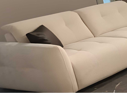 Elegantes Weißes Polstersofa Moderne Wohnzimmer 3-Sitzer Couch
