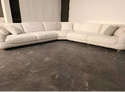 Elegantes Beiges L-Form Sofa Wohnzimmer Eckcouch Edle Polstersofas