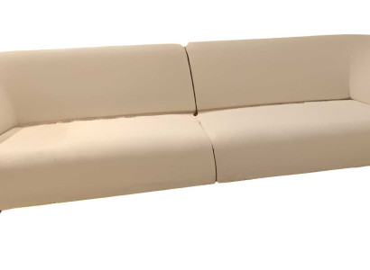 Elegante Beige 3-Sitzer Couch Wohnzimmer Textilsofa Designer Sofa