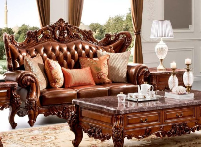 luxuriöse Designersofa 3 Sitzer Sofa Relaxsofa Ledersofa Polstersofa