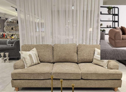 Komfortabler 3-Sitzer in zeitlosem Beigeton 235x101x97 cm