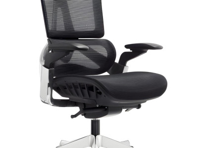 Ergonomischer Designer Bürostuhl Schwarzer Arbeitszimmer Drehstuhl