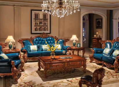 Ästhetische Wohnzimmer Klassische Sitzgarnitur Chesterfield Sofas