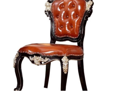 Exklusiver Klassischer Sitzstuhl Designer Polster Massivholzstuhl