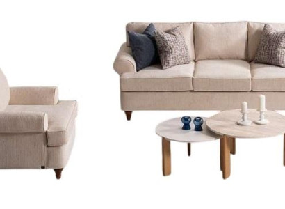 Elegantes Wohnzimmer-Set mit 3-Sitzer und Sessel – Stilvoll und Komfortabel