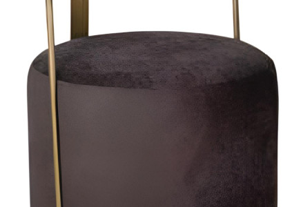 Exklusiver Polster Sitzhocker Designer Grauer Textilhocker Möbel