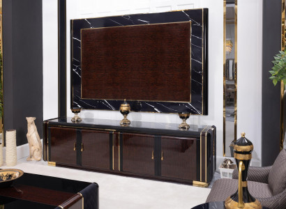 Braun stilvoll Set für das Wohnzimmer TV-Schrank TV-Paneel TV-Möbel