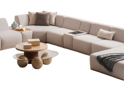 Modulares U-Form Ecksofa in Beige – Modern und Komfortabel für Ihr Wohnzimmer