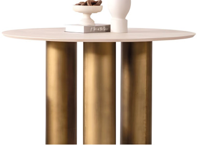 Exklusiver Rundtisch Esszimmer Tische Designer Weiße Tischplatte