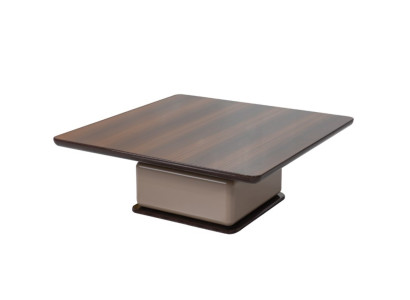 Brauner Holz-Couchtisch quadratischer Tisch Wohnzimmermöbel Designertisch