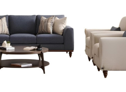 Wohnzimmer-Set mit 3-Sitzer und Sessel – Modern und Komfortabel