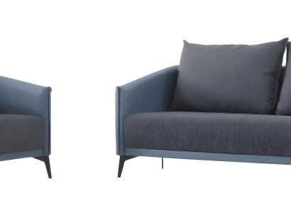 Designer Sofa-Set Moderne Wohnzimmer Sofas 3-Sitzer Couch Sessel