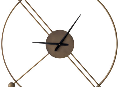 Moderne Wanduhr mit minimalistischer Geometrie und eleganten Akzenten