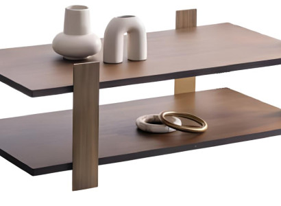 Brauner Rechteckiger Designer Couchtisch Stilvolle Wohnzimmer Tische