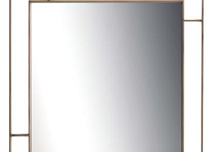 Moderner Wandspiegel mit Metallrahmen und elegantem Akzentdesign
