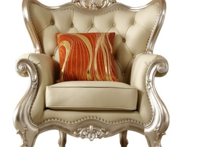 Beiger Chesterfield Sessel Klassische Wohnzimmer Kunstleder Möbel