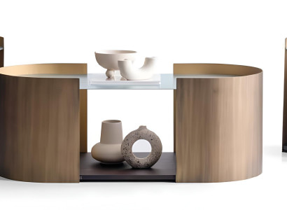 Stilvoller Wohnzimmer-Set Designer Couchtisch 2x Beistelltische