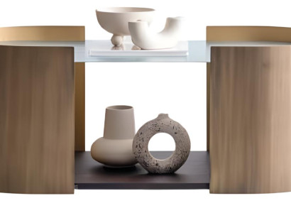 Beiger Ovaltisch Designer Wohnzimmer Couchtisch Designer Ablagetisch