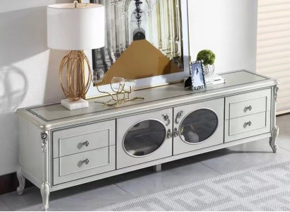 Klassisches Graues TV-Lowboard Designer Medienmöbel TV-Konsole