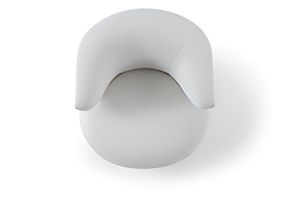 Weißer weicher Sessel Stoffsessel für das Wohnzimmer Designermöbel