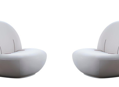 Weicher weißer Sessel Sessel-Set Wohnzimmermöbel Designermöbel