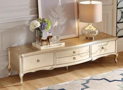 Klassisches Beiges TV-Lowboard Stilvolle Medienmöbel TV-Schrank