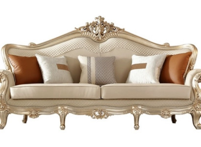 Klassische 3-Sitzer Ledercouch Stilvolles Wohnzimmer Ledersofa