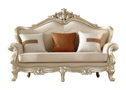 Luxuriöses 2-Sitzer Sofa Designer Ledercouch Wohnzimmer Sitzsofa