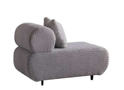 Grauer Designersessel Weicher Stoffsessel Möbel für das Wohnzimmer Designmöbel