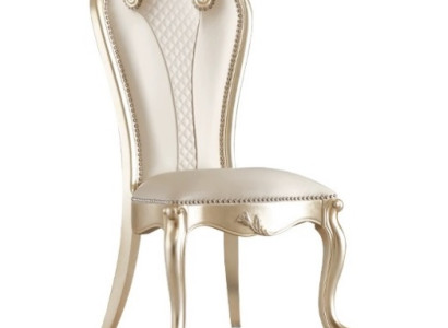 Klassischer Esszimmerstuhl Designer Holzgestell Luxus Lederstühle