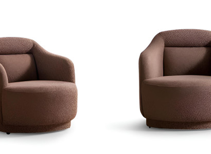 Braunes Sessel-Set Weiche Stoffsessel Designersessel Wohnzimmermöbel