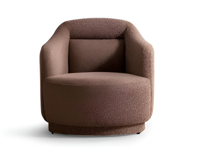 Brauner Sessel Weicher Stoffsessel Designersessel Wohnzimmermöbel