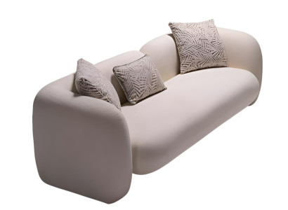 Modernes beiges 3-Sitzer-Sofa Stoffsofa stilvolles Sofa Wohnzimmer-Sofas