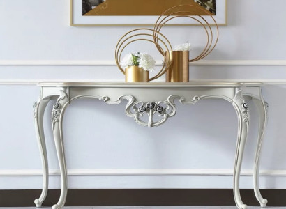 Weißer Eleganter Konsolentisch Designer Anstelltisch Tischkonsole