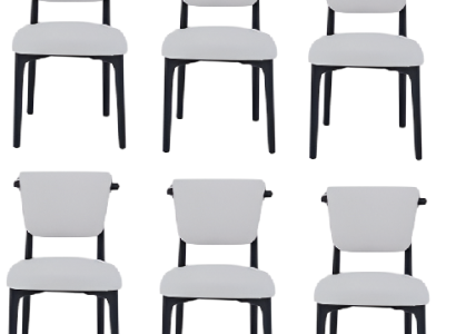 Luxuriöse  Stuhlset weiße Stühle Polsterstühle Esszimmerstuhl Küchenstühl